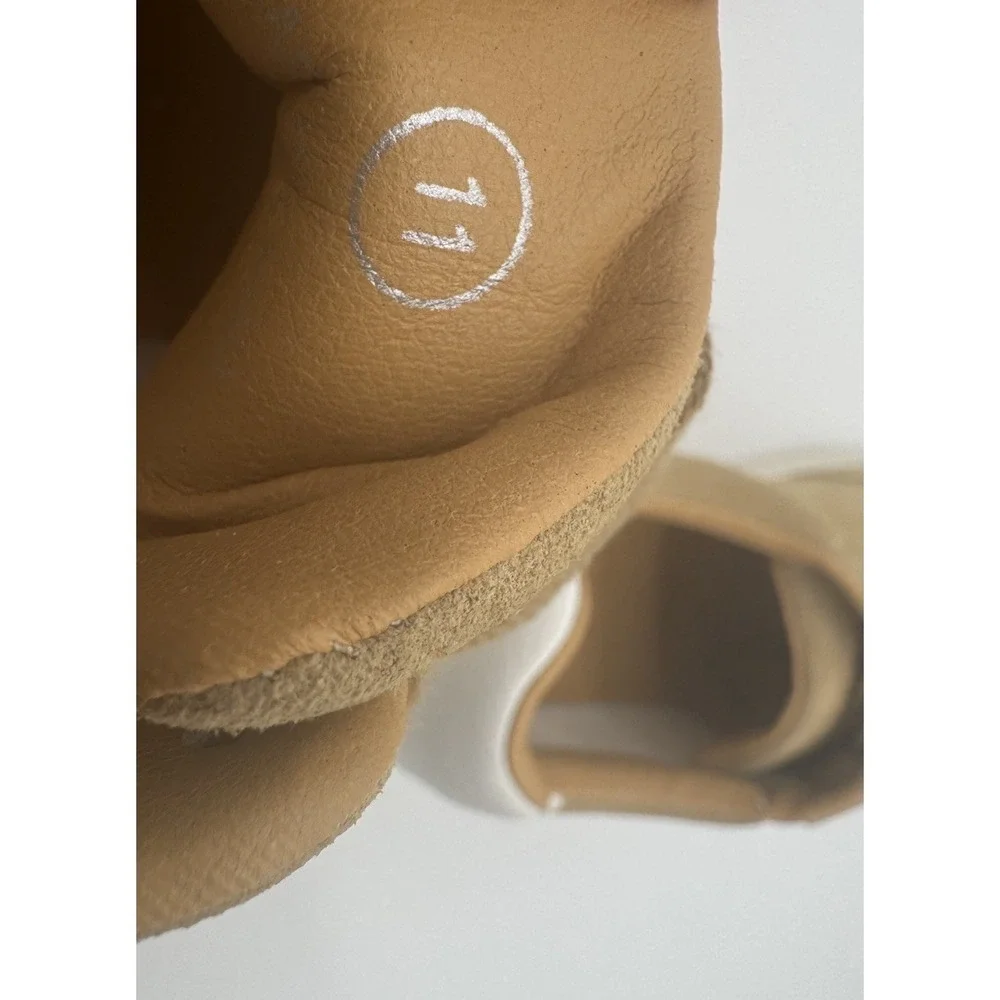 Jack Erwin Adler Tan Suede T-Toe Sneakers Men's Size 11 White Sole Casual Shoes‎